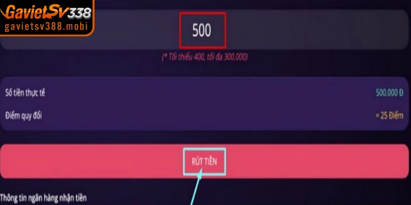 Chờ hệ thống xử lý lệnh rút tiền gavietsv388 và xác nhận